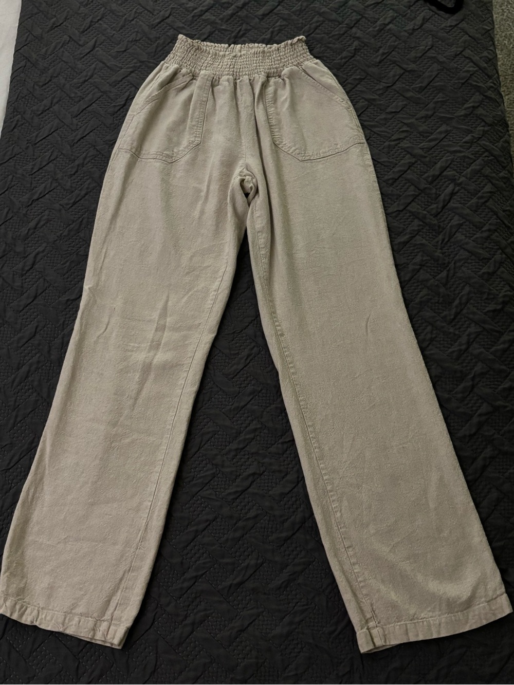 Charlotte Russe linen pants in Light Taupe